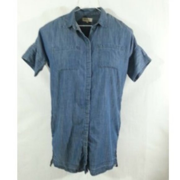 MADEWELL Raw Edge Denim Shirtdress L - Picture 12 of 14